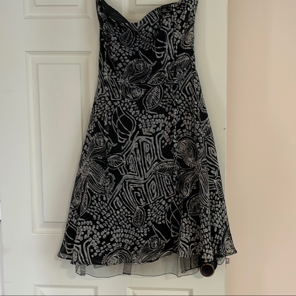 Black and White Patterned Dress